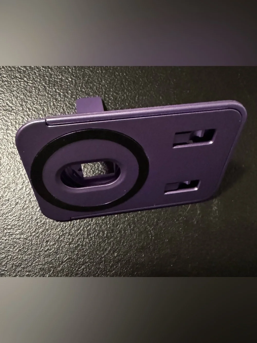 magnetic mobile wallet and phone stand - purple color